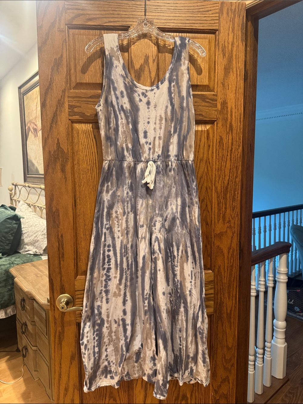 Caution To The Wind Blue and White Tie-Dye Jumpsuit